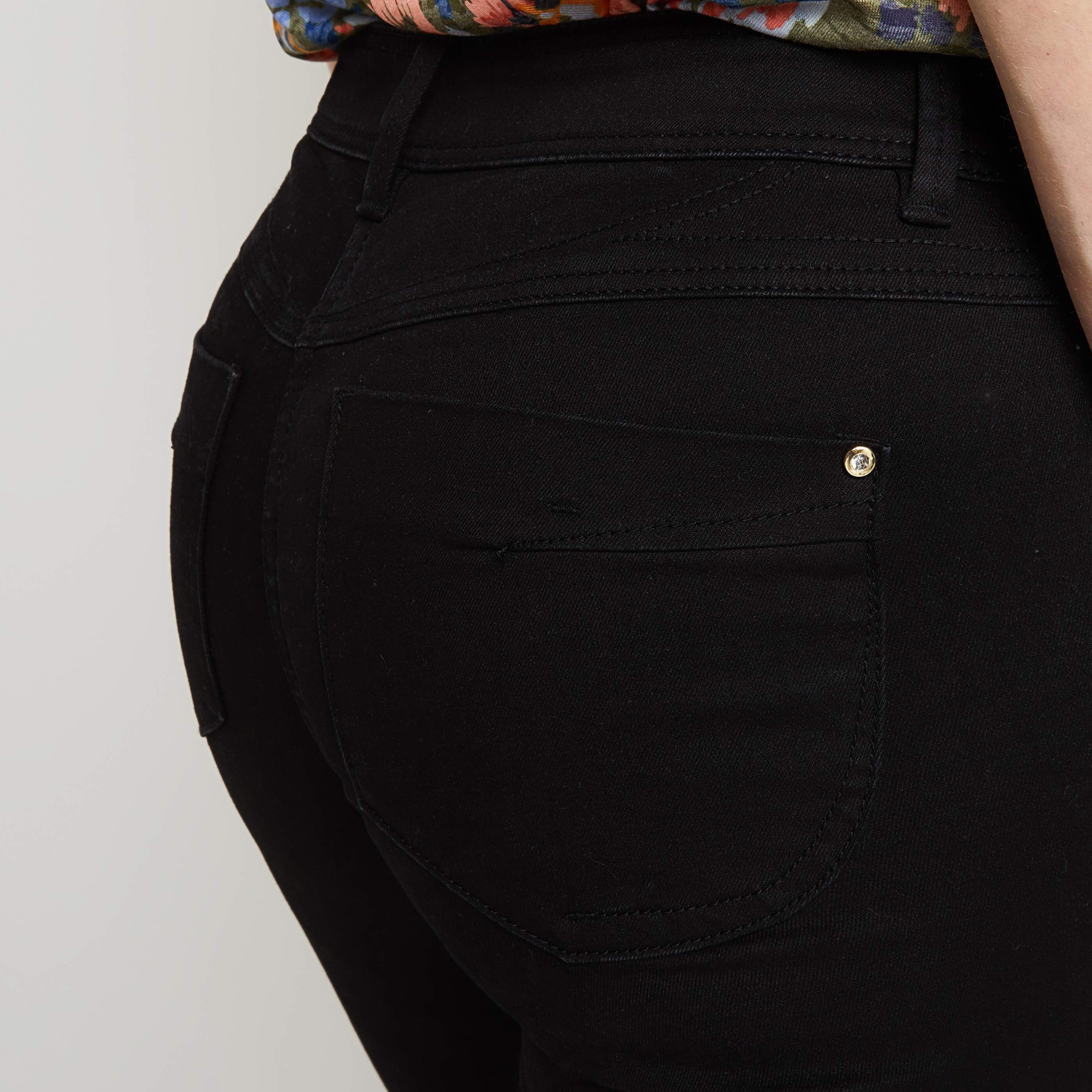 Jean slim TOKYO raccourci femme - BLACK