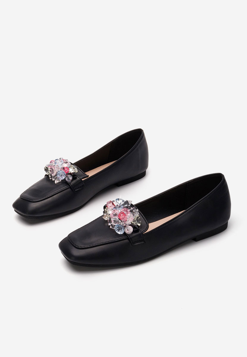 Mocassins élégants femme noirs Anicuta