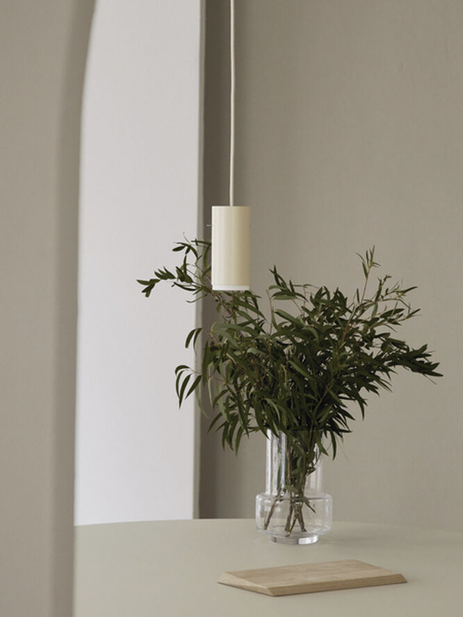 Moebe Tube Pendant, Beige, Small Beige