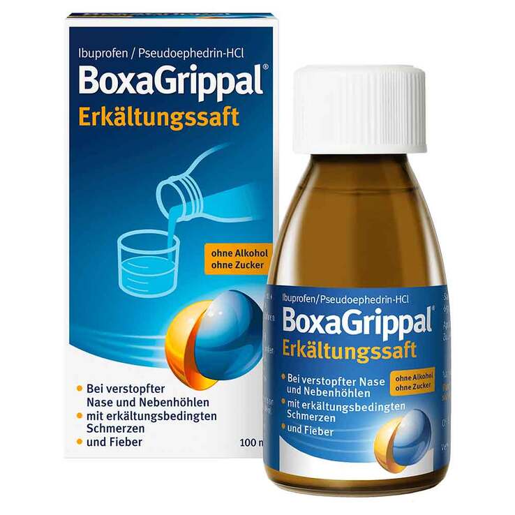 BoxaGrippal Erkältungssaft 200 mg/10 ml + 30 mg/10 ml, 100 ml