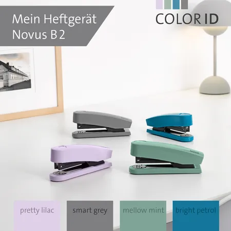 Novus B 2 COLOR ID 2.0 020-1956 Heftgerät Grau Heftleistung: 25 Bl. (80 g/m²)