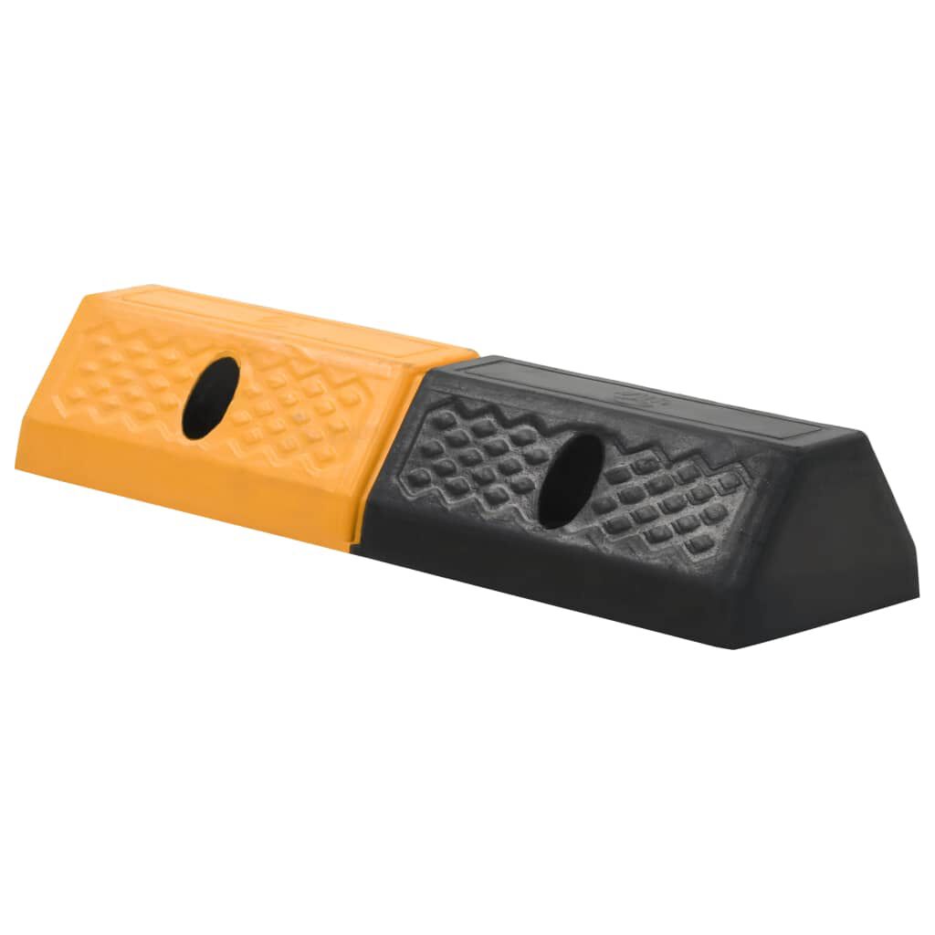 vidaXL Parkeertrappen, 2 stuks, rubber, 49 x 15 x 9 cm