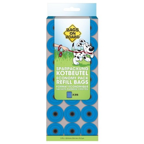Pacote com 315 sacos para recolher fezes com aroma natural