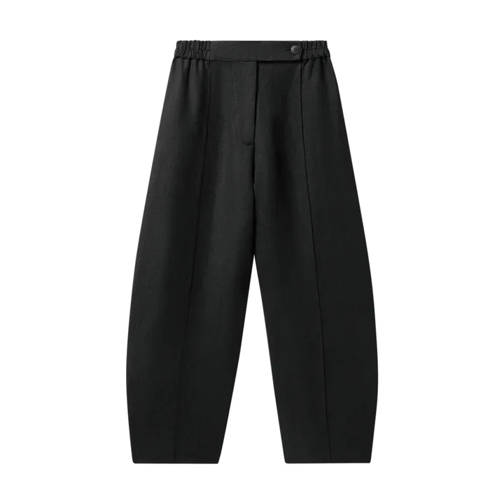 Cordera Pantalon Curved Lin | Noir