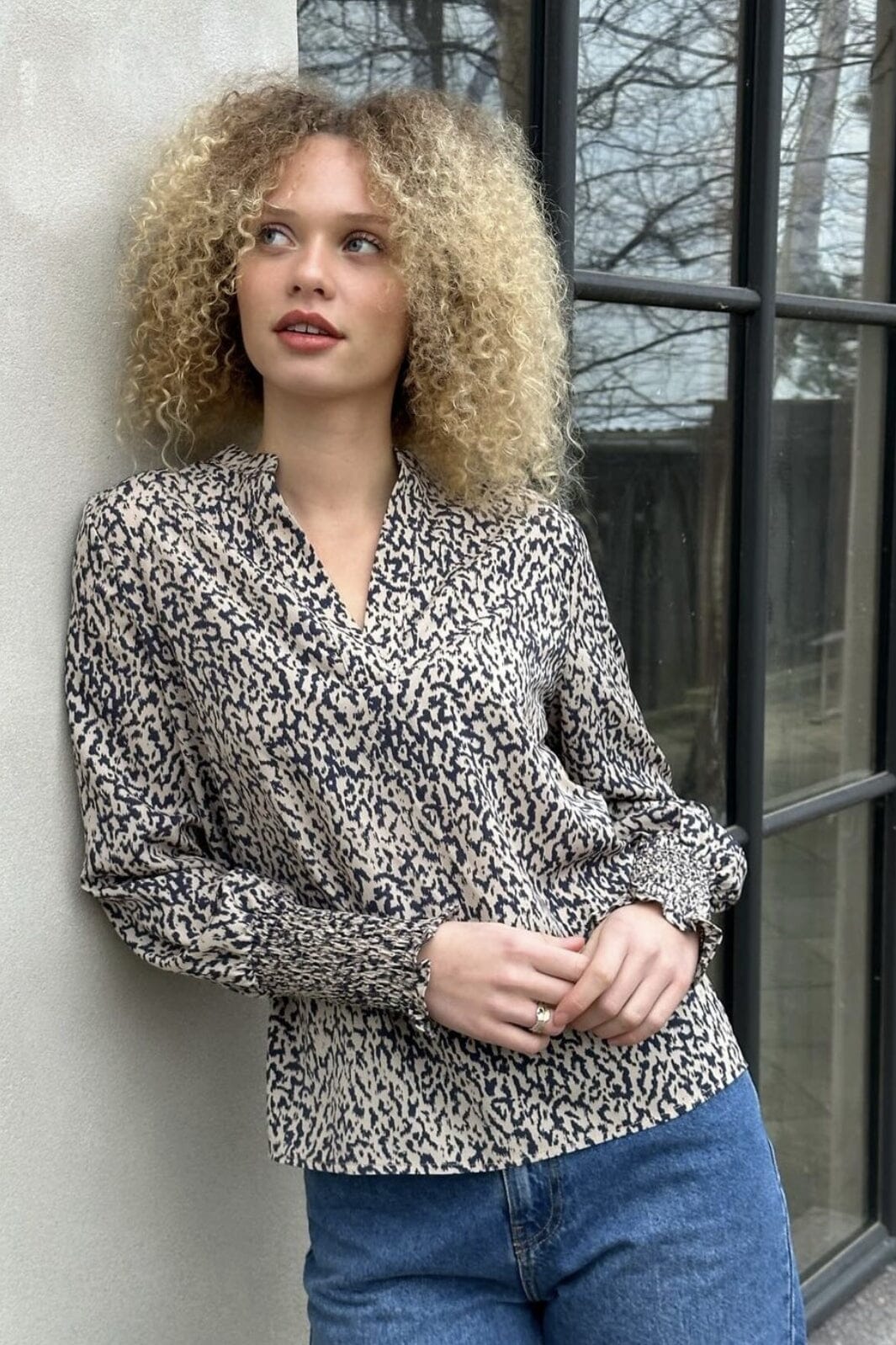 Neo Noir Landa Shadows Blouse