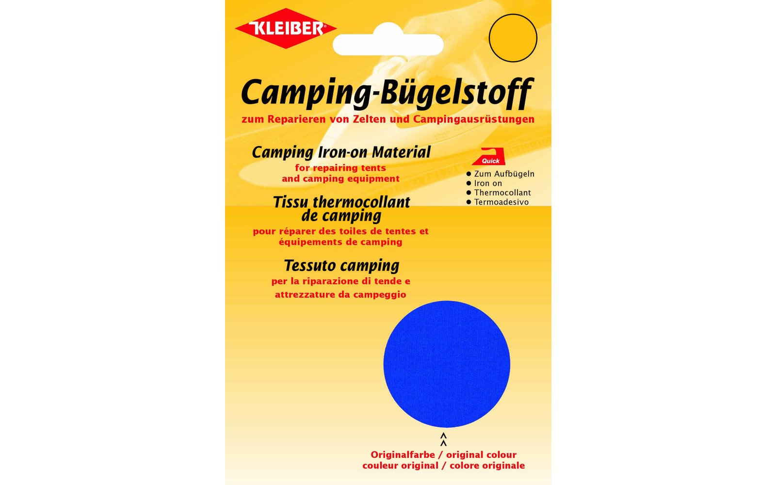 Kleiber Camping-Bügelstoff aus Original-Zeltstoff Grau