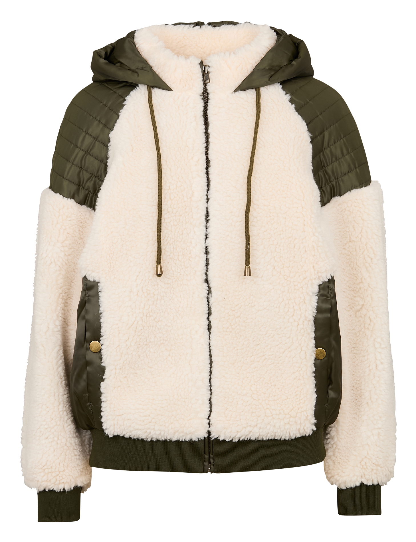 Blouson ample sherpa| Blanc