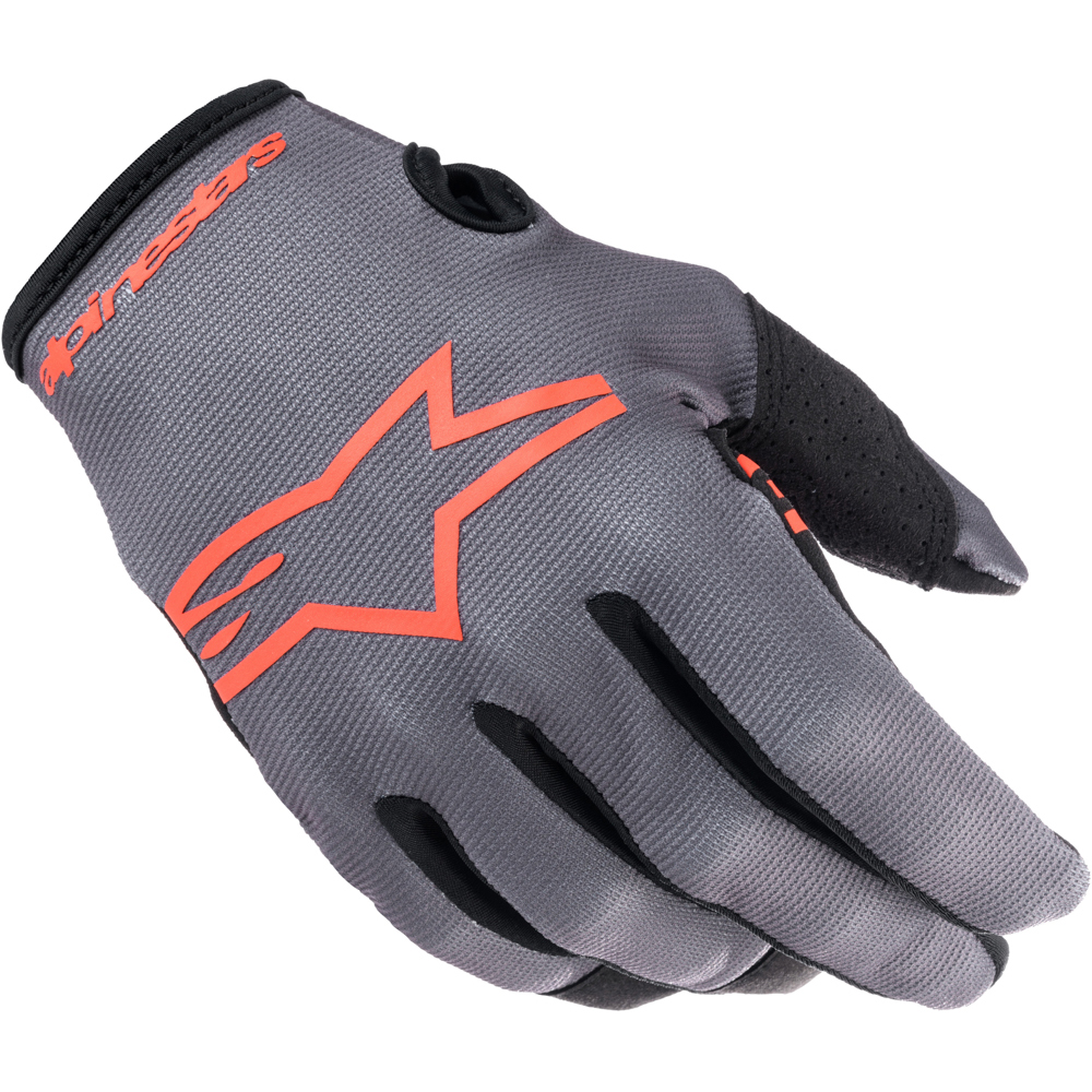 Alpinestars - Gants enfant Youth Radar - 2023 Gris / Rouge fluo
