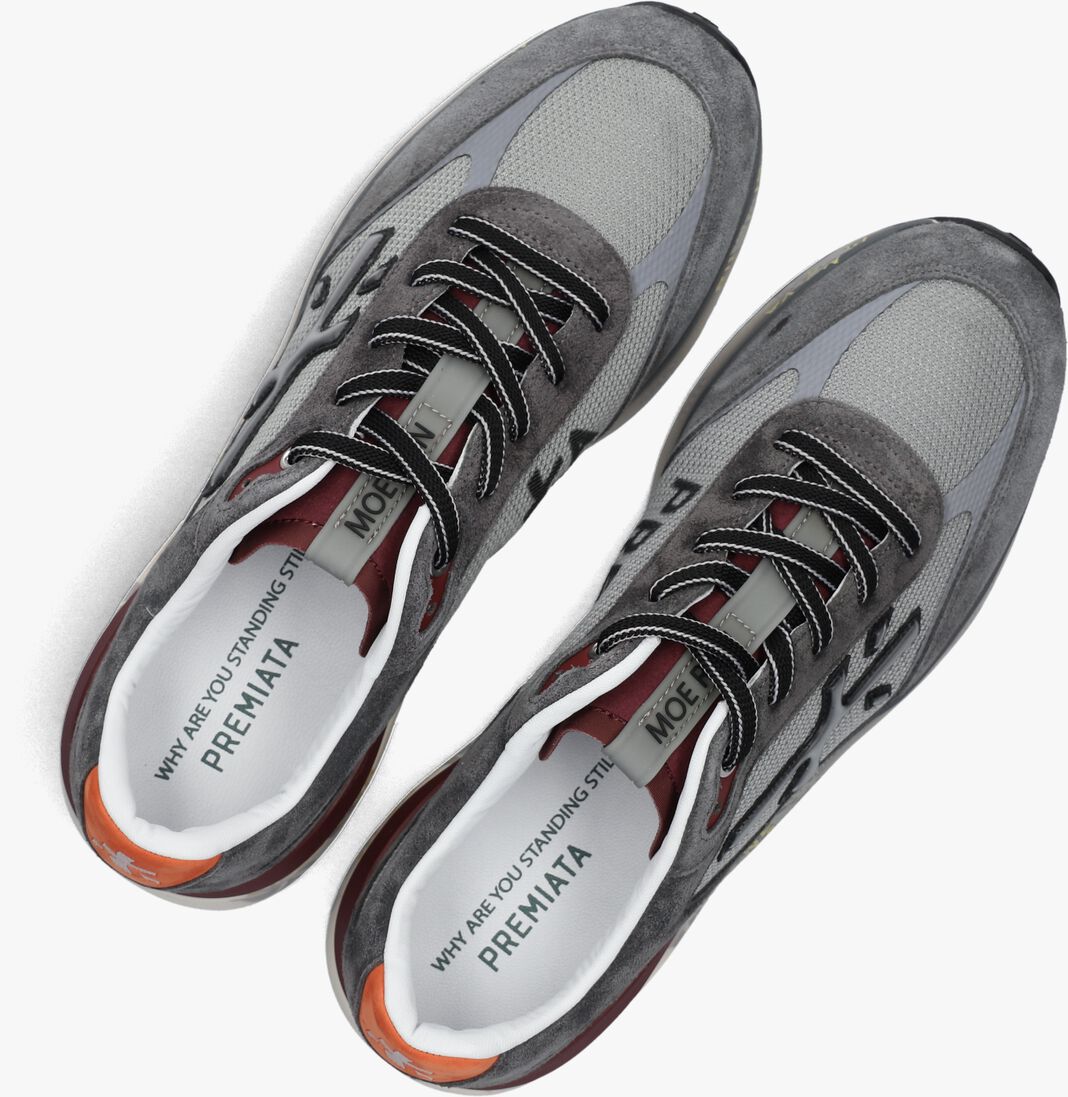 grijze premiata lage sneakers moerun
