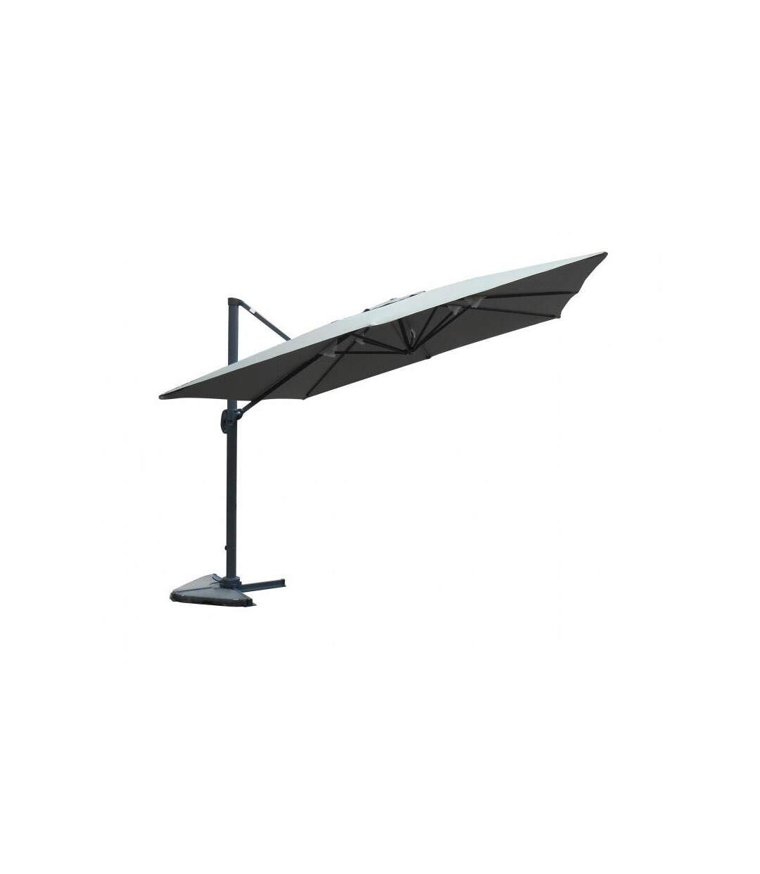 Paris Prix - Parasol Déporté Avec housse 3x4m Taupe