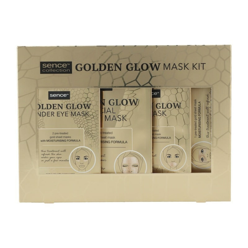 Sence Golden Mask Kit Geschenkset Lipmasker + Gezichtsmasker + 2x Oogmasker1 set