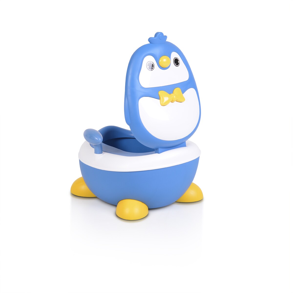 Moni Töpfchen Riko Pinguin Deckel, Haltegriffe, abnehmbarer Behälter, rutschfest blau