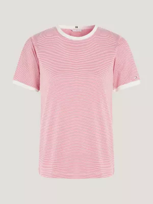 Camiseta listrada de malha slim fit