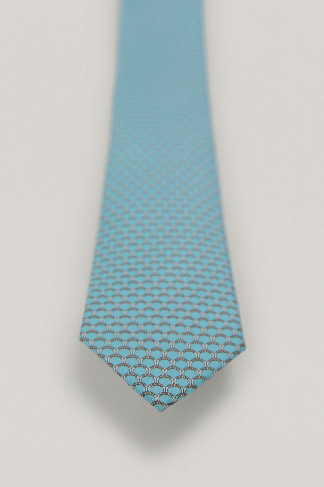 Desenho de gravata de seda - Azul