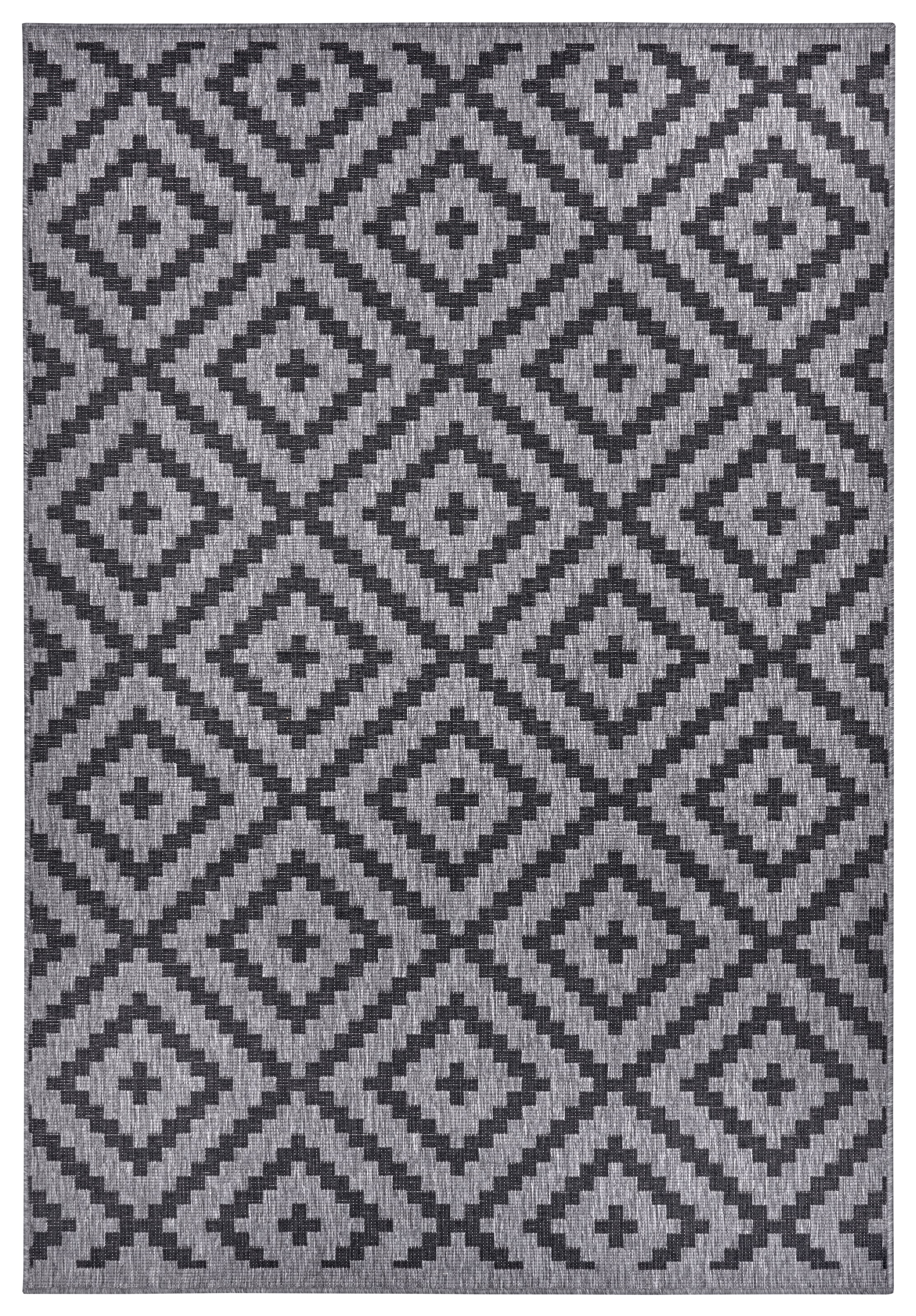 my home Teppich »Ronda  Wendeteppich« rechteckig 5 mm Höhe Sisal-Optik, Flachgewebe, In-  und Outdoor, geometrisches Boho Design