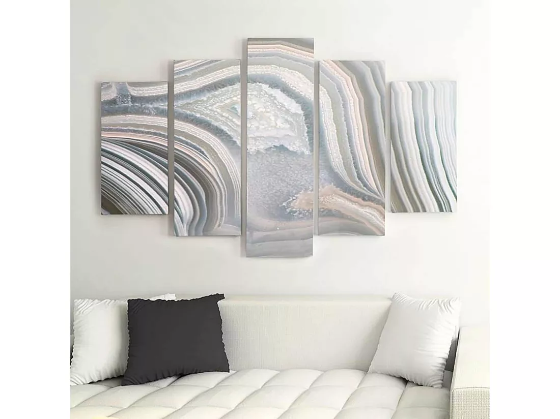 Tableau gris abstrait - 200 x 100 cm