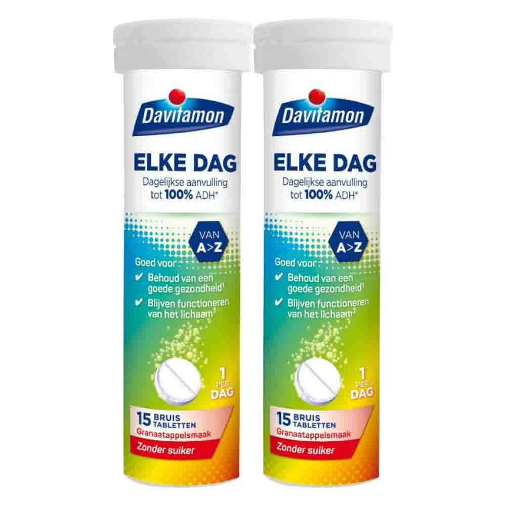 2x Davitamon Elke Dag Bruis Granaatappel15 stuks