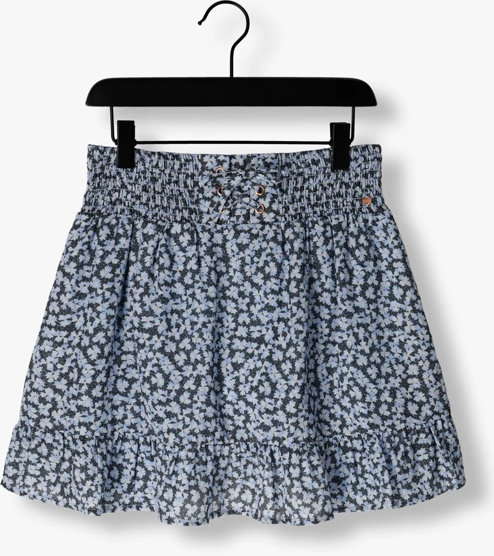 NOBELL blauwe nobell minirok ninez denim flower skirt