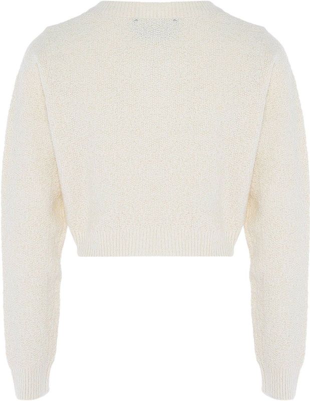 aleva Gebreid vest  wolwit