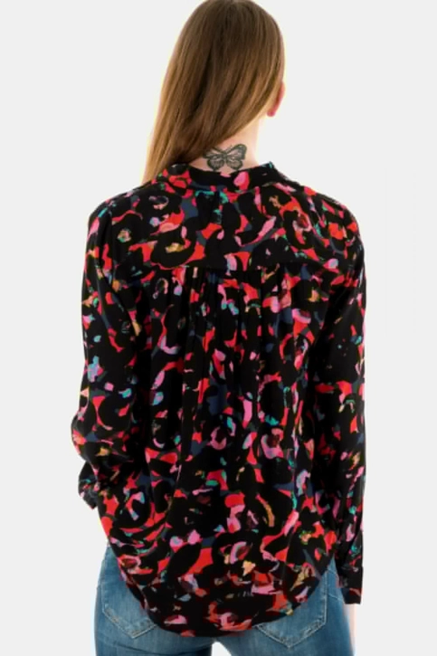 chemisier ichi kimli 201725 poppy red print mix 1