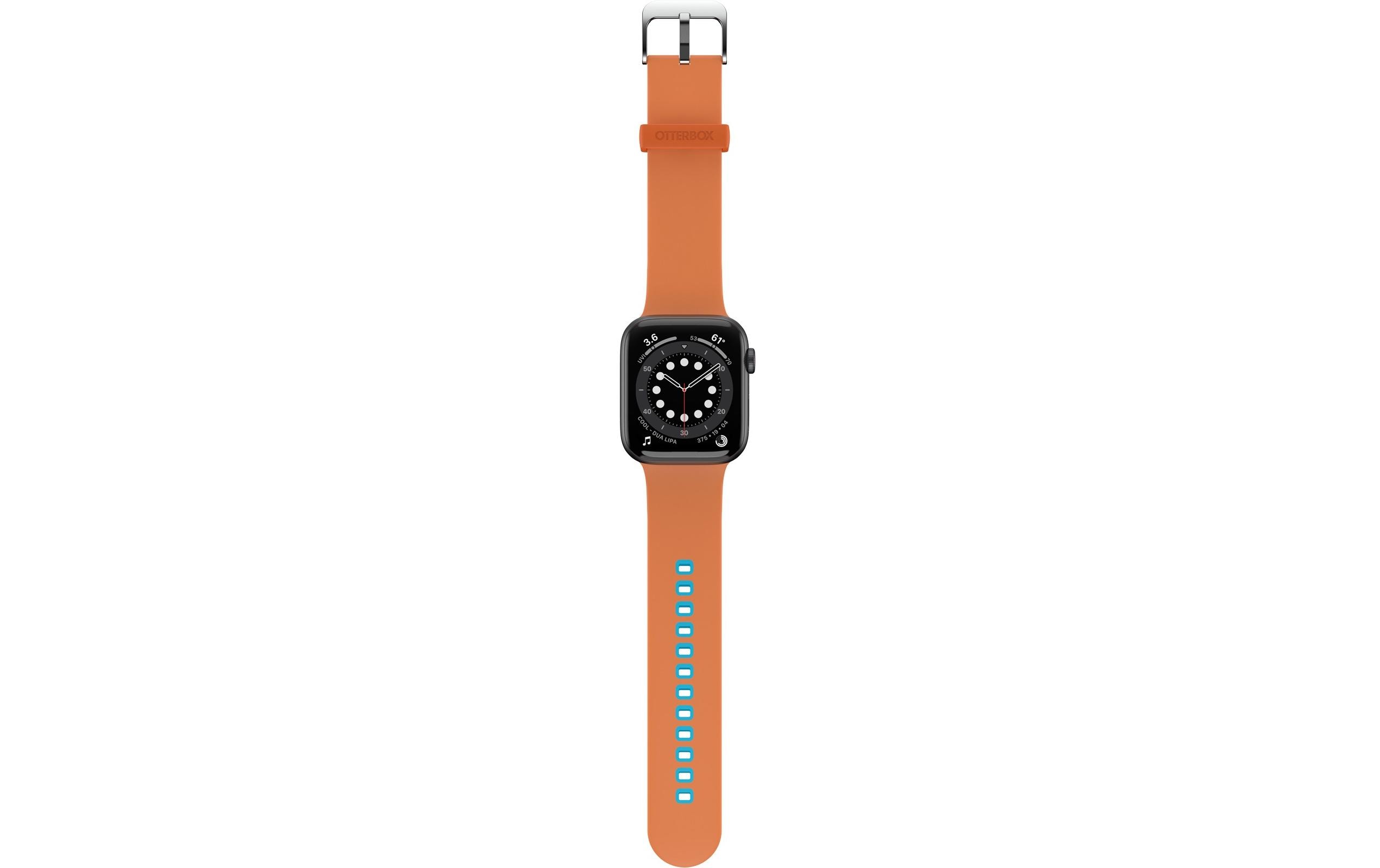 Armband Apple Watch 42 - 44 mm OrangeSilikon-Armband zu Apple Watch 42 und 44 mm