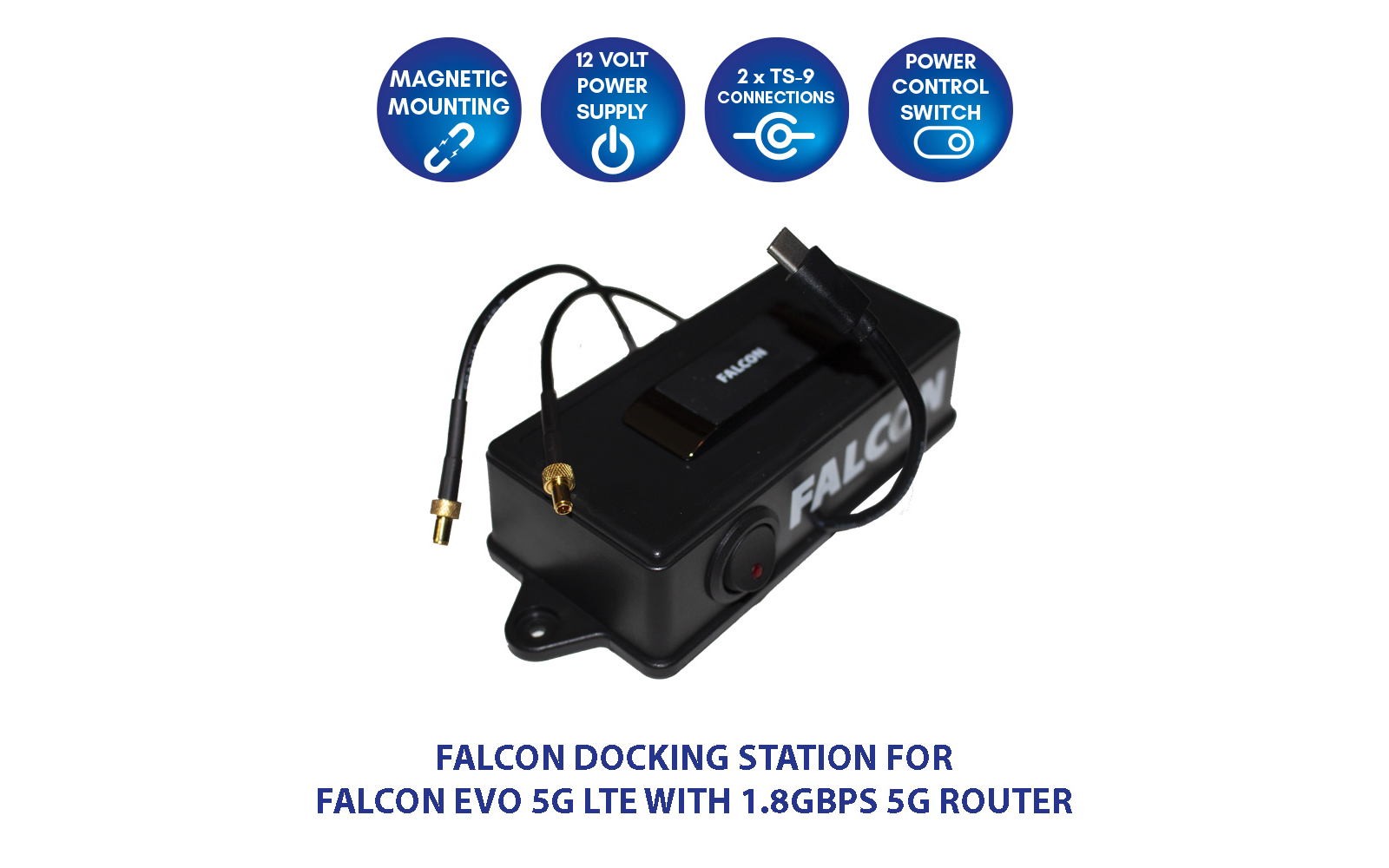 Falcon EVO 5G LTE Internet Dachantenne mit mobilem 1800 Mbit/s 5G Cat 22 Router