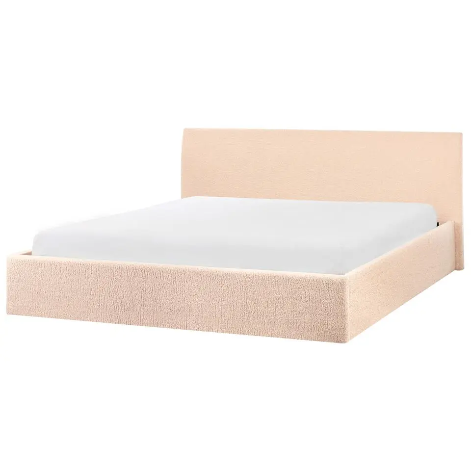 ORBEY - Bed met opbergruimte - Beige - 180 x 200 cm - Bouclé
