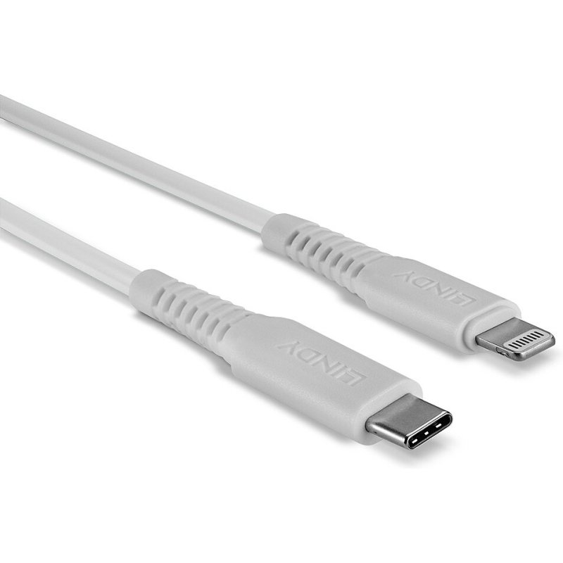 Lindy Câble USB Type C vers Lightning, Blanc, 3m