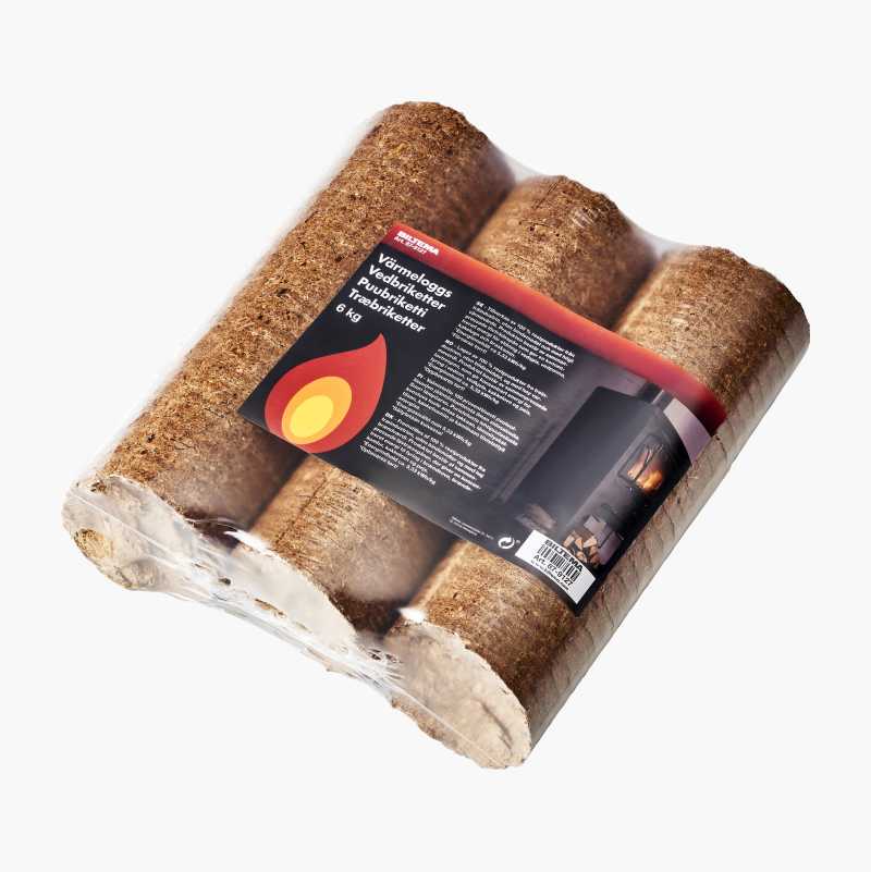 Vedbriketter, 6 kg