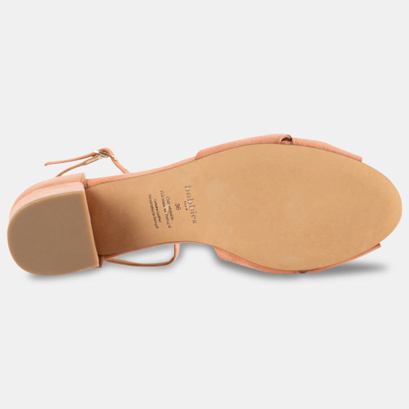 Bobbies Sandales en Velours de Cuir Gloria rose moyen - Talon 5 cm