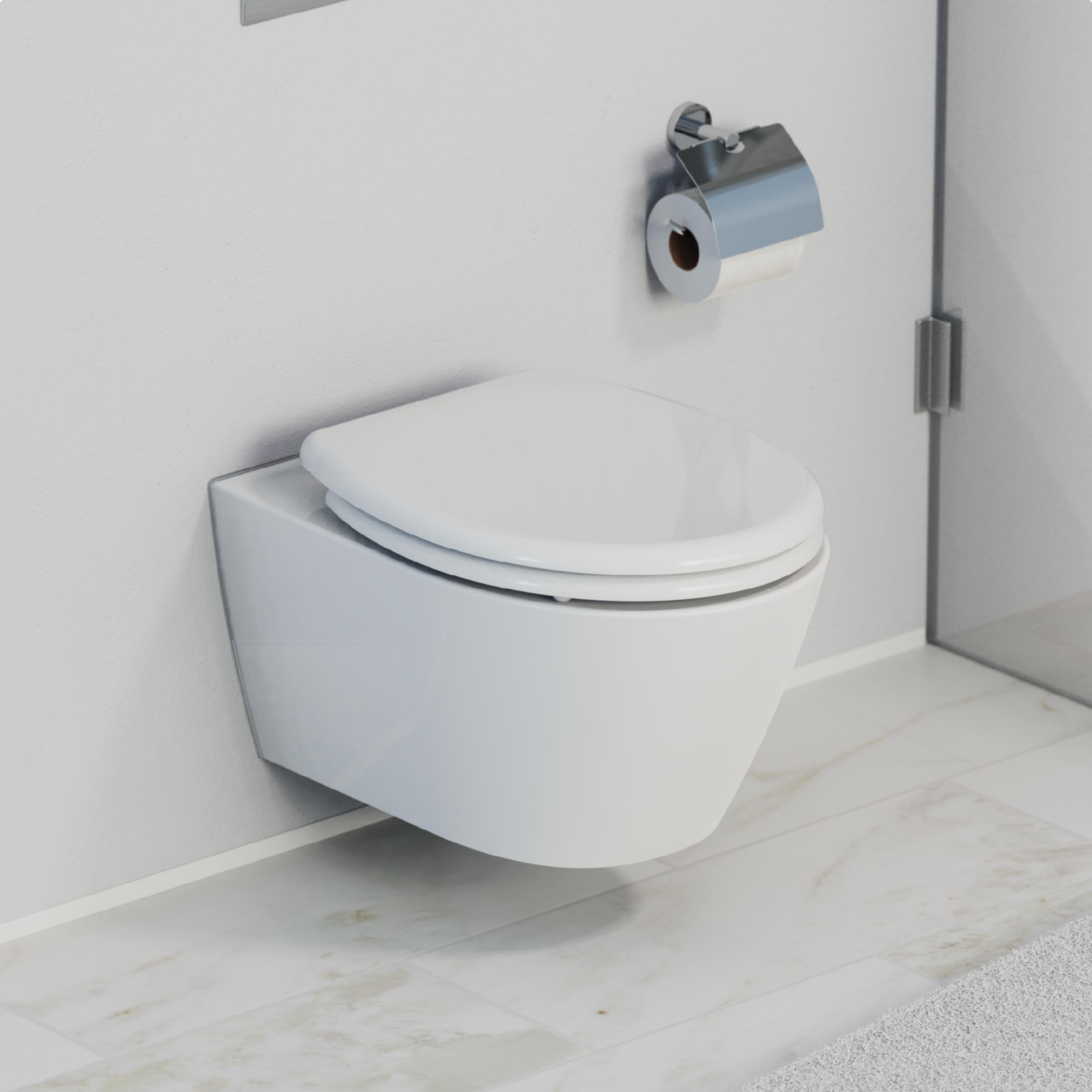 Schütte Duroplast WC Sitz WHITE mit Absenkautomatik und Schnellverschluss