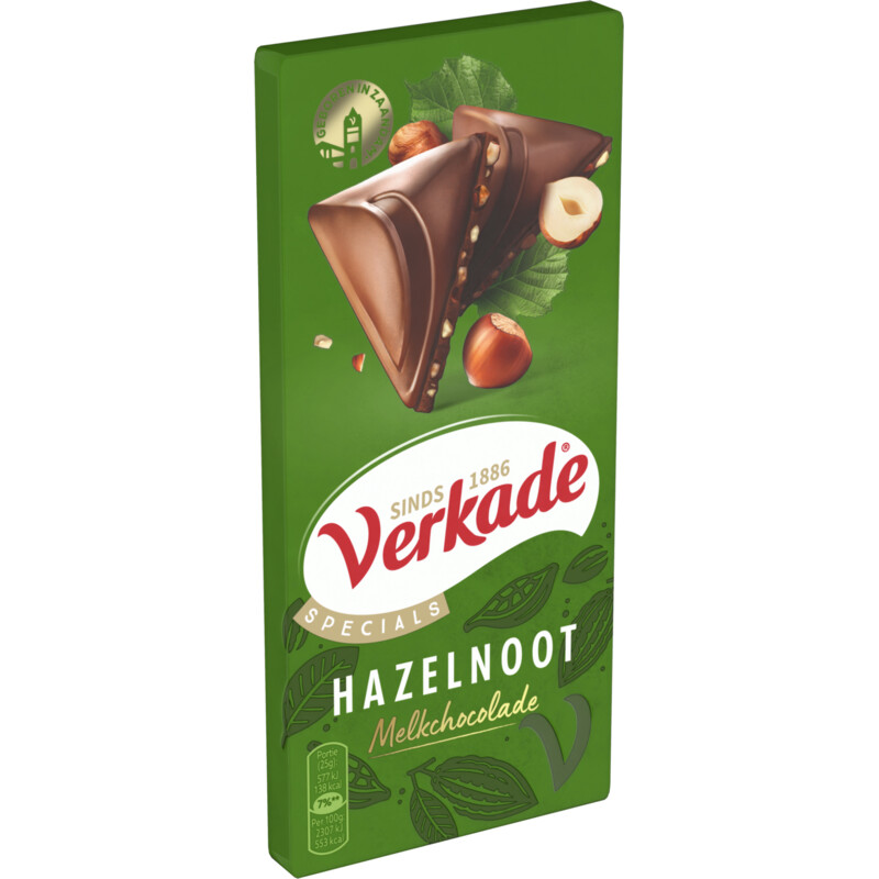 Verkade Specials hazelnoot melkchocolade reep