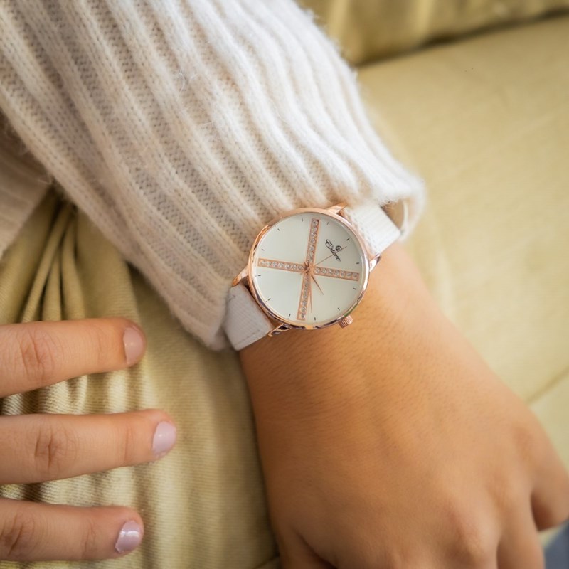 Montre Femme CHTIME bracelet Cuir Blanc