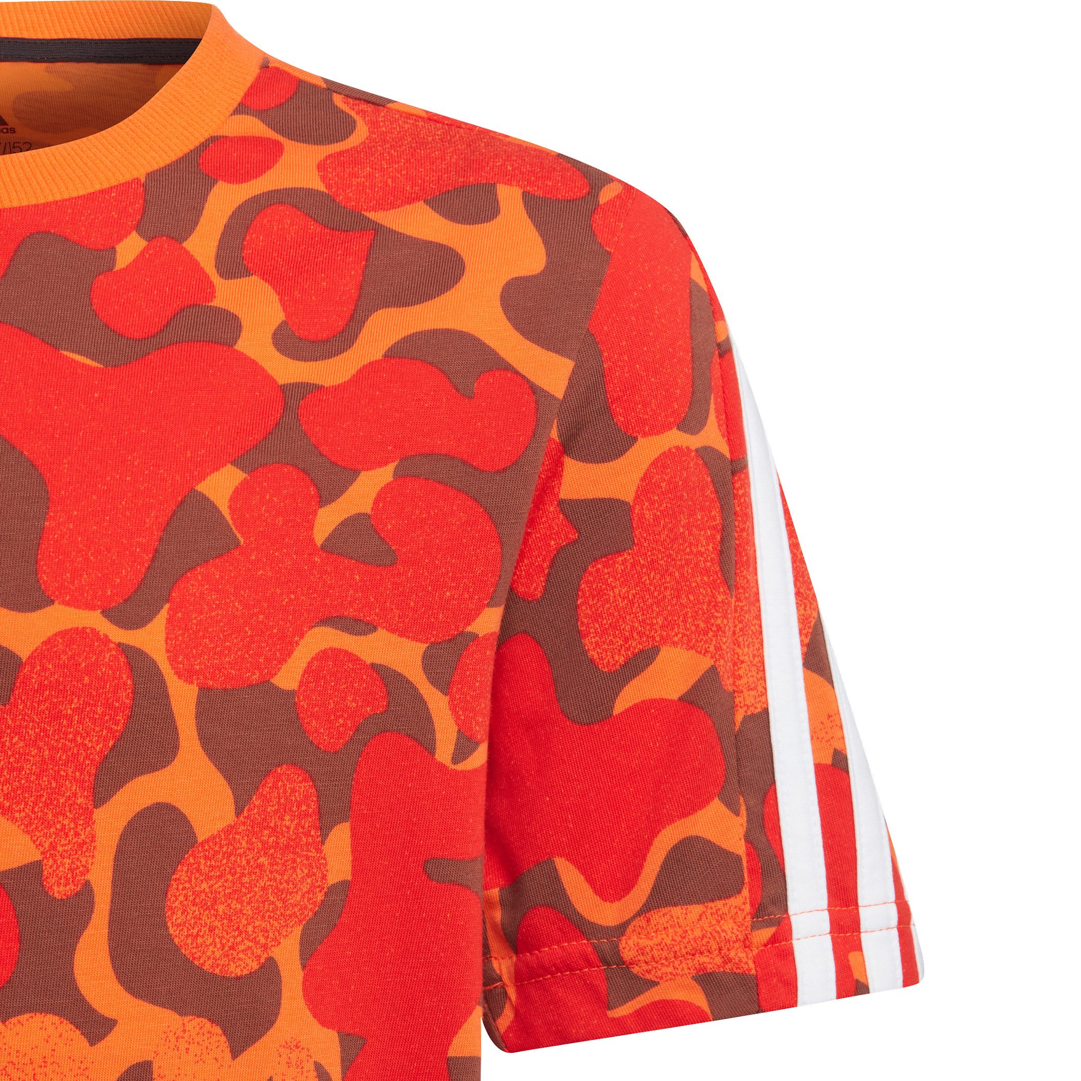 adidas Future Icons 3-Streifen T-Shirt Jungen semi impact orange
