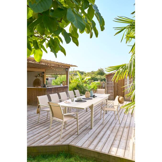 Table de jardin extensible PIAZZA Argile