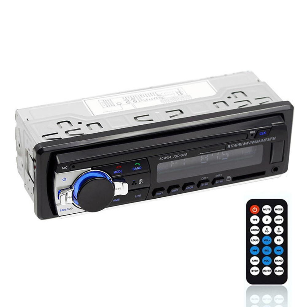 (187x57mm) Digitales Auto Radio FM Audio Transmitter Bluetooth MP3 Player mit SD Karten Slot - Schwarz / Silber