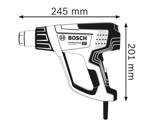 Bosch Professional GHG 23-66 heteluchtblazer inclusief draagtas, glasbeschermingsmondstuk en oppervlaktemondstuk