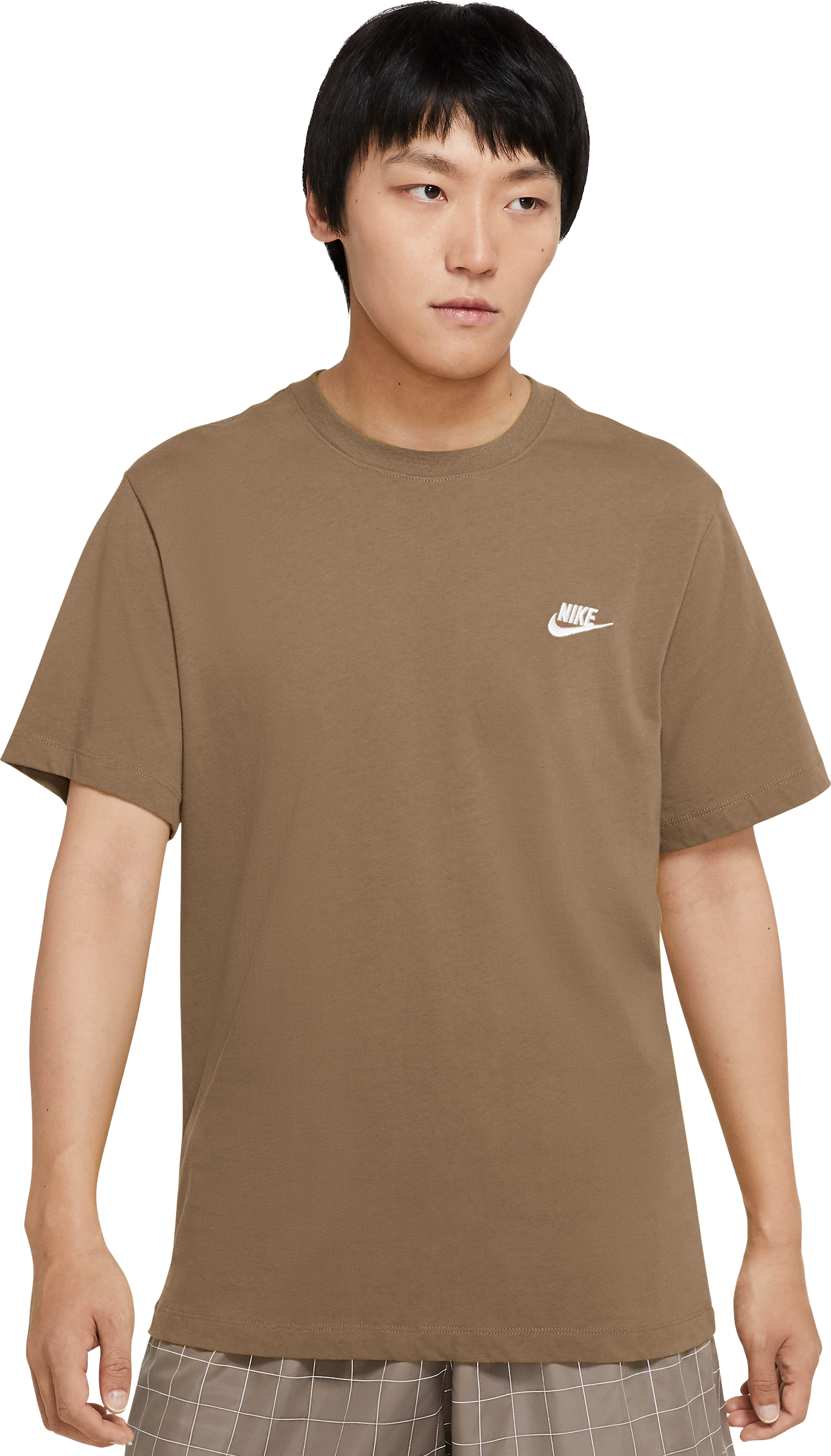 Nike Club T-Shirt Tall Braun Weiss F258