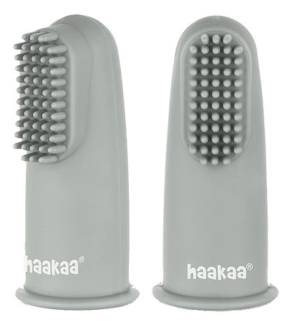 Haakaa Fingertandb?rster - 2-pak - Suva Grey