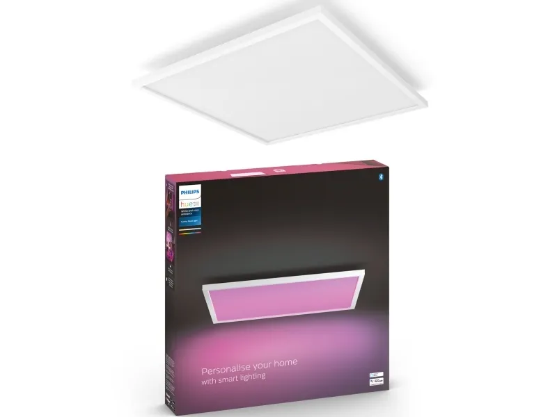 Philips Hue White and Color Ambiance Surimu - Loftslyspanel - LED - 60 W (tilsvarende 100 W) - 16 millioner farver/varmt til køligt hvidt lys - 2000-6500 K - kvadrat - hvid