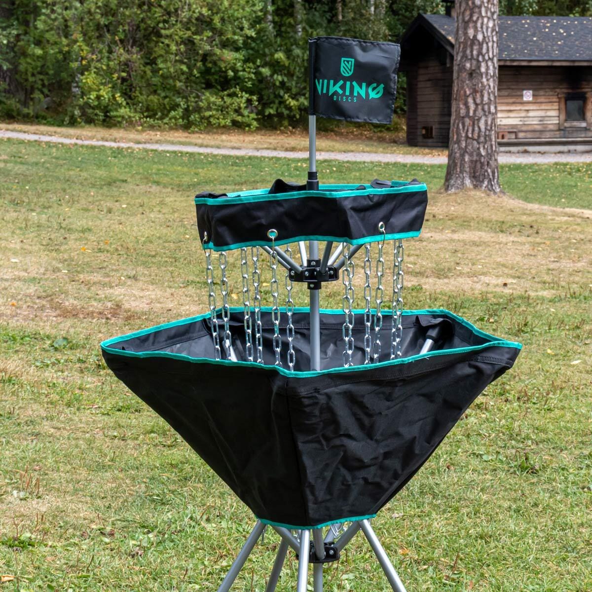 Viking Discs Raid bærbar disc golf kurv