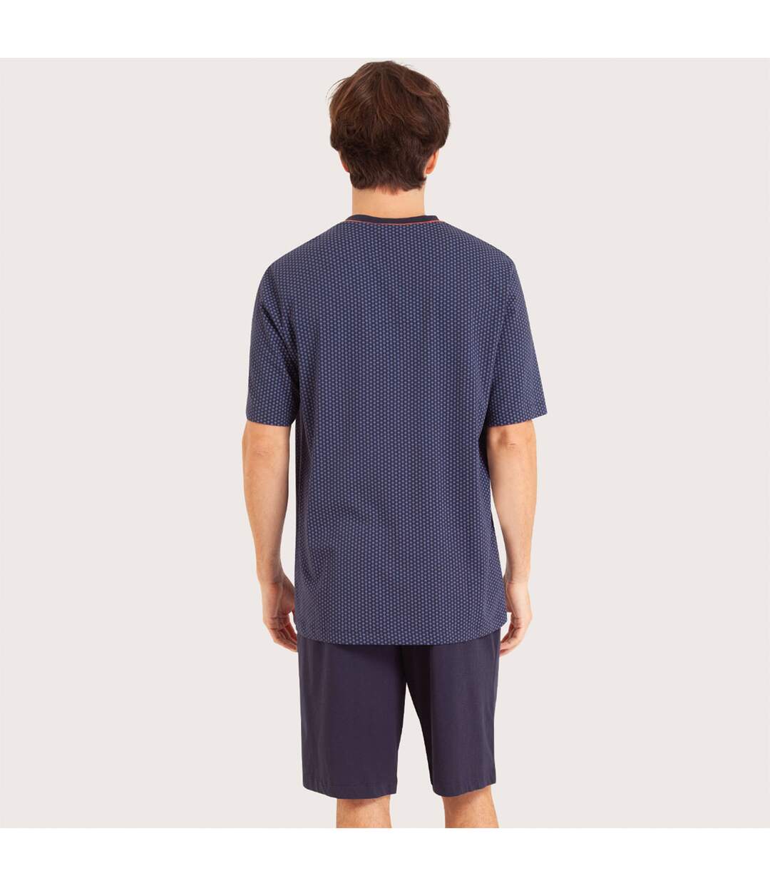 Pyjama court col V homme Jersey
