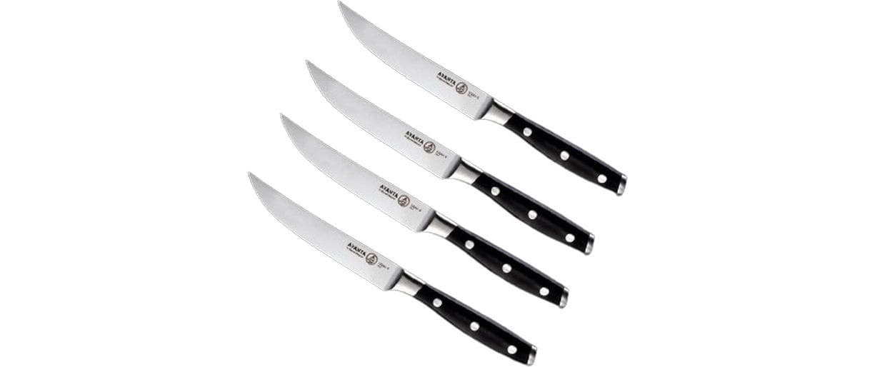 Steakmesser-Set Avanta 1 Stück, Schwarz/Silber4-teiliges Steakmesser-Set
