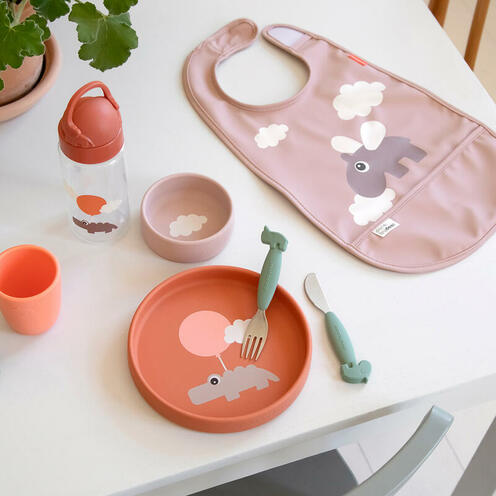 Coffret Repas en Silicone HAPPY CLOUDS Papaye - DONE BY DEER