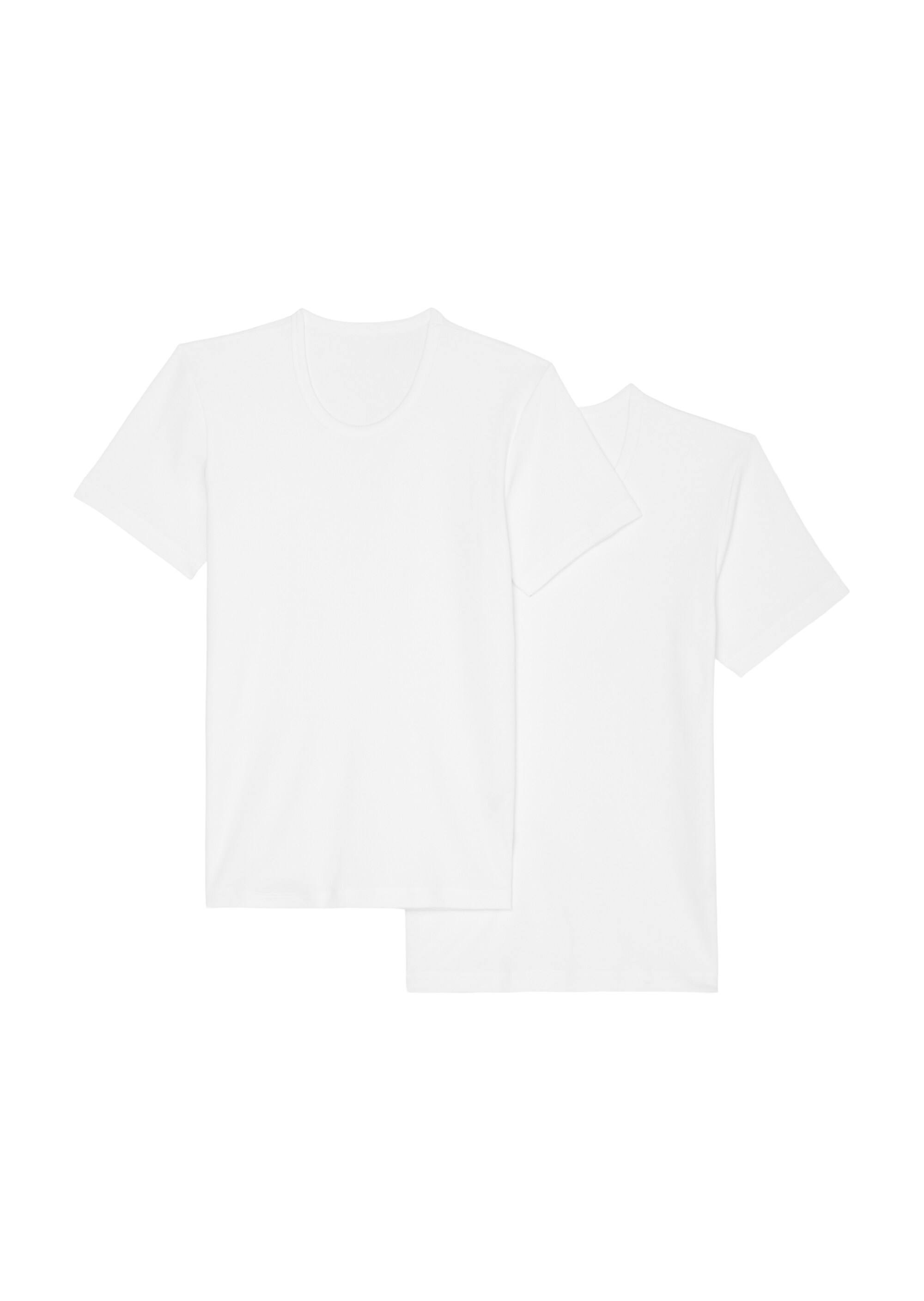 Feinripp-T-Shirt im 2er Pack