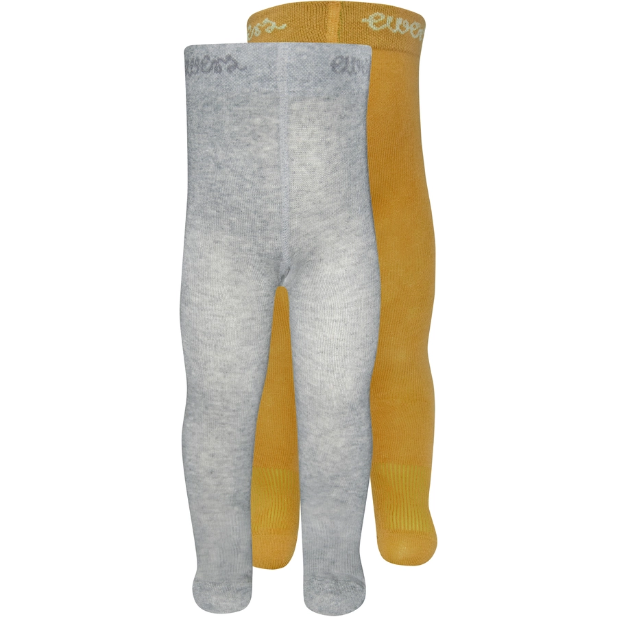 Ewers Babystrumpfhose 2er Pack Uni lattegrau