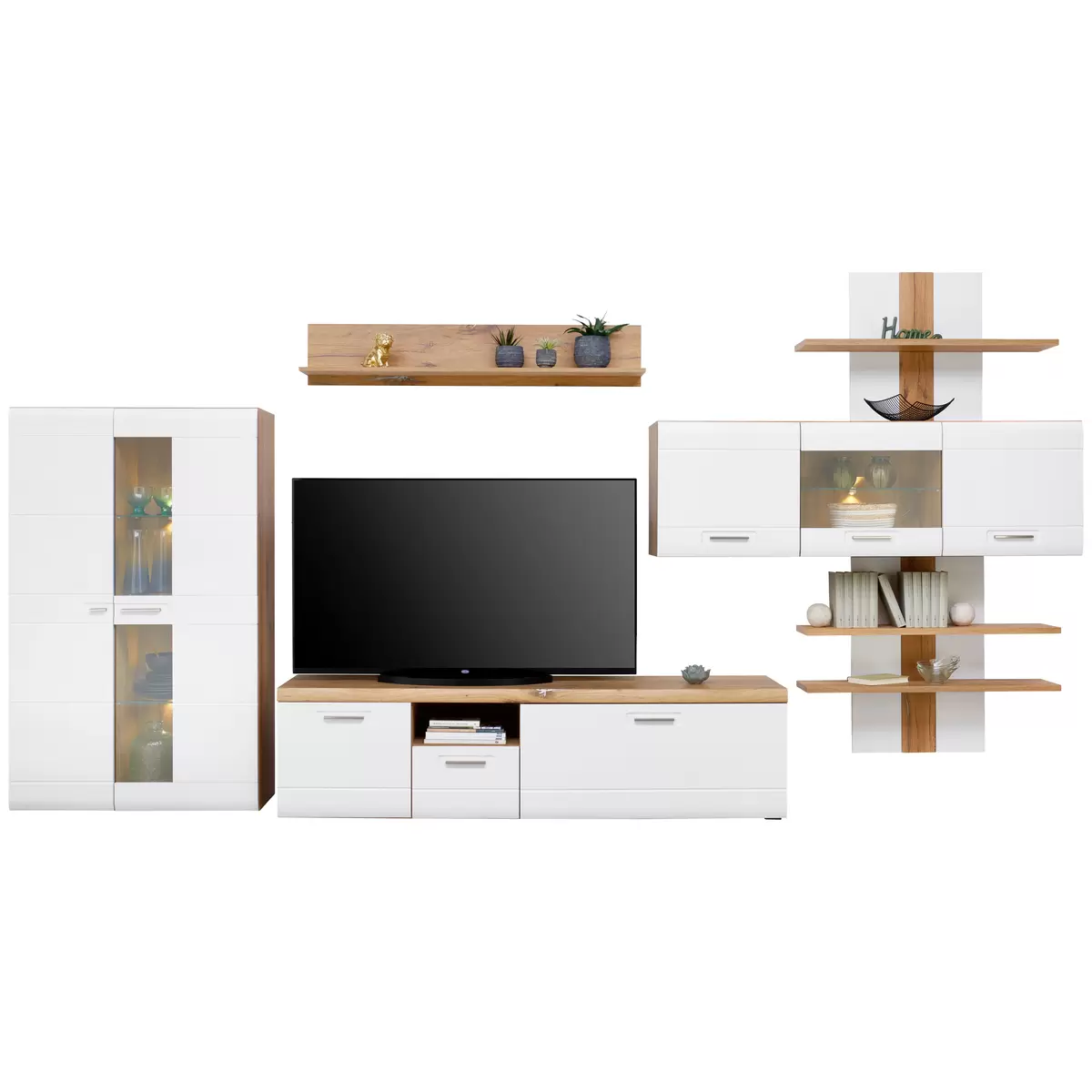 Vitrine Auris Eiche,weiss