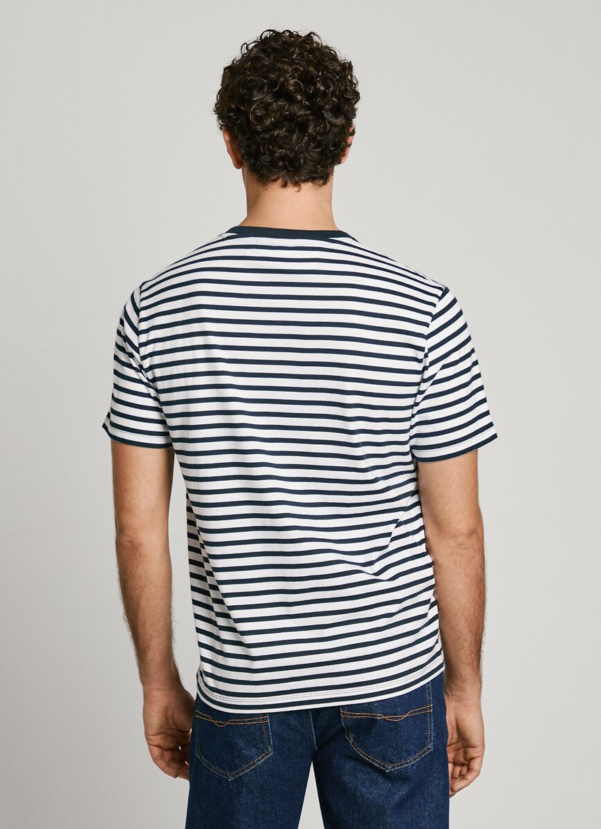 PEPE JEANS<br>Camiseta listrada de gola redonda