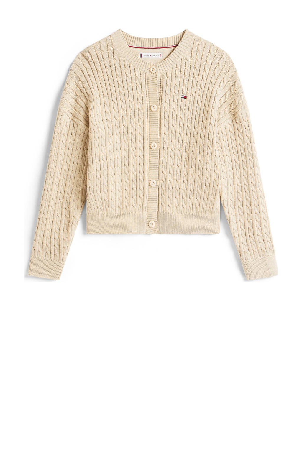 Tommy Hilfiger cardigan ecru met kabels