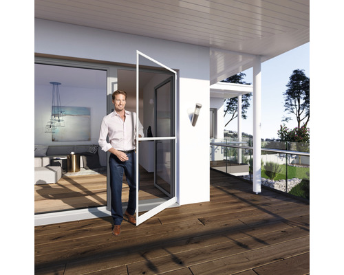 Insectenhor Windhager PLUS kozijndeur wit 100x210 cm